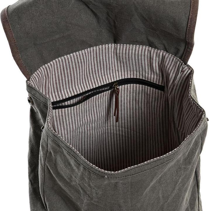 Produktbild DKD Home Decor Lässiger Rucksack Canvas Fahrrad Grau Braun (33 x 12 x 47 cm)