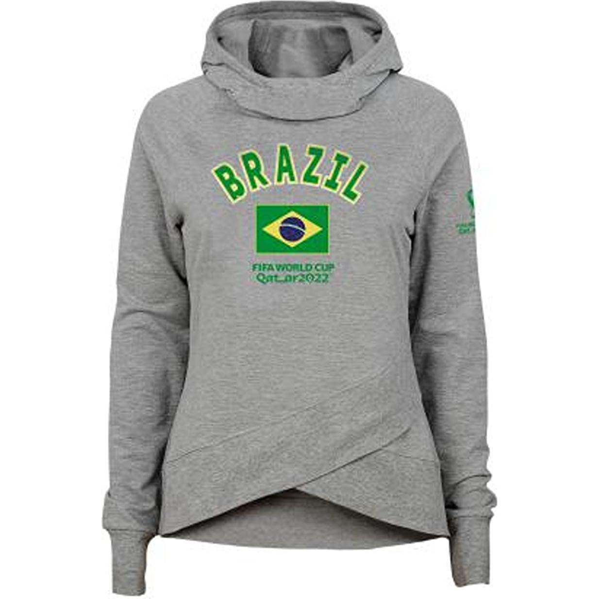 Outerstuff, Bambini, Felpa + Maglione, Fifa Flag Funnel Nk Hood Brasilien Gxl16, Multicolore, (XL)