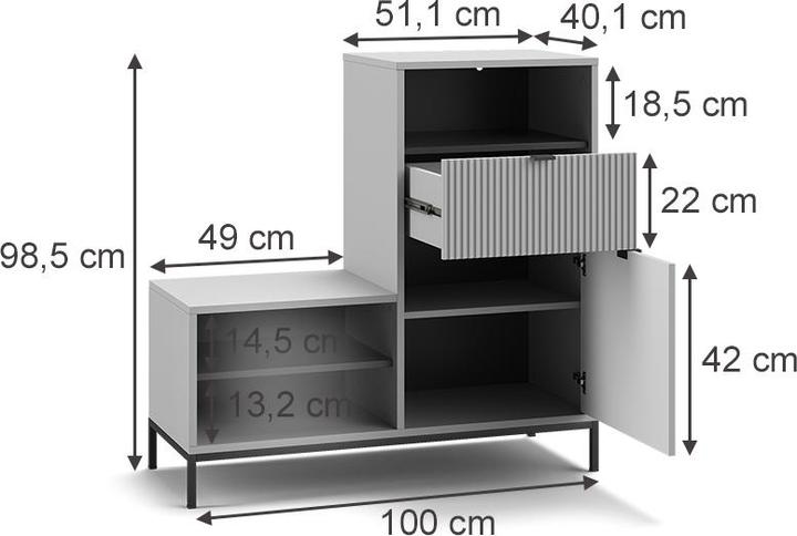 Actual product image Vicco Eliza (100 x 40 x 98.50 cm)