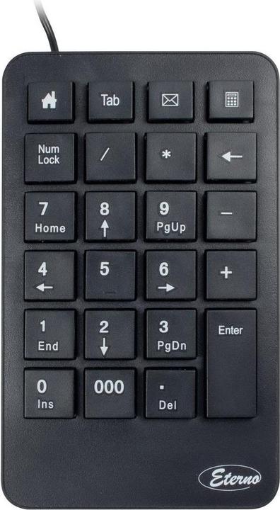 Actual product image Intertech Inter-Tech KB-120 Numeric Keyboard Universal USB (US, Cable)
