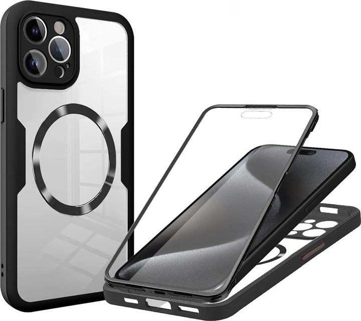 Image du produit Techsuit - ColorVerse 360 MagSafe Series + Screen Protector - iPhone 15 Pro Max - Black (Apple iPhone 15 Pro Max)