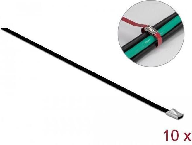 Actual product image Delock Stainless steel cable tie 400x4,6 10 pcs. (Metal cable ties, 400 mm, 10 pcs.)