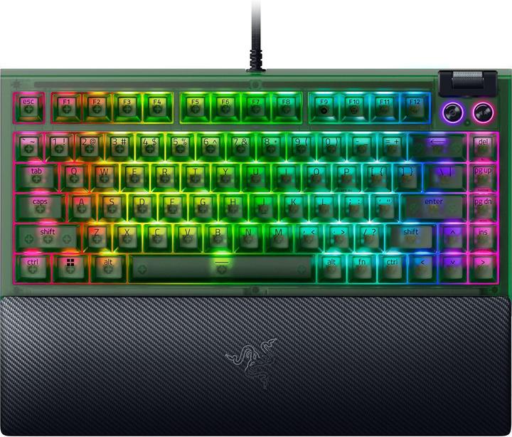 Actual product image Razer Blackwidow V4 75% Phantom Green (Cable)