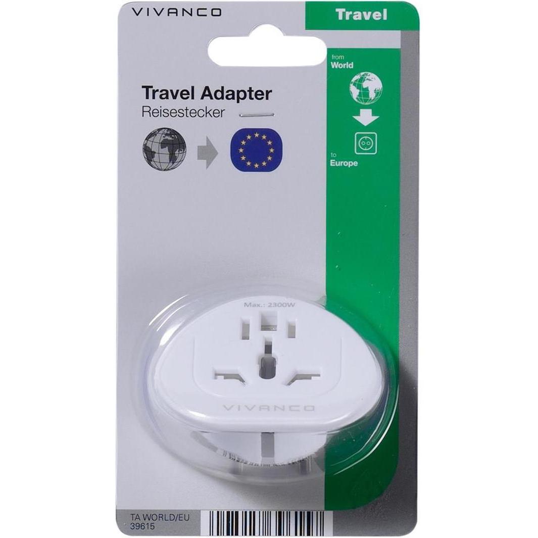Thumbnail - Vivanco, Reiseadapter, TA WORLD/EU Weiss