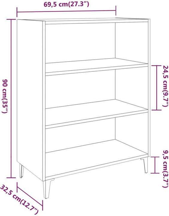 Image du produit vidaXL Sideboard (69.50 x 32.50 x 90 cm)
