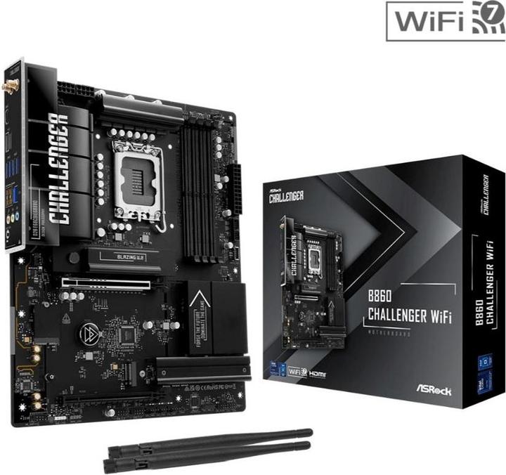 Actual product image AsRock MB Intel 1851 B860 Challenger WiFi (LGA 1851, Intel B860, ATX)