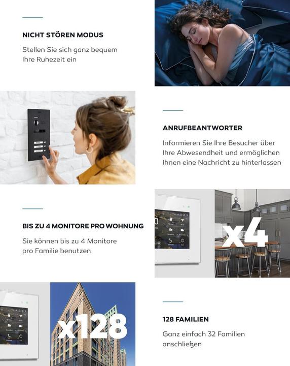 Produktbild Balter EVO-HD Video-Türsprechanlage mit Touchscreen & Weitwinkelkamera