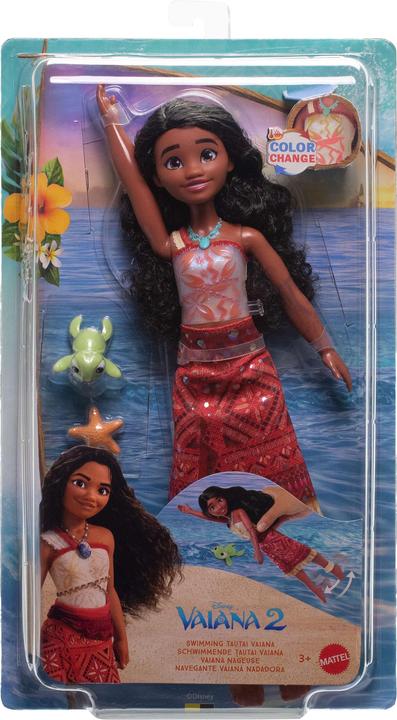 Productafbeelding Disney Princess Spielzeuge aus Disney Vaiana 2, schwimmende Tautai Vaiana-Modepuppe mit 2 Zubehörteilen und Oberteil