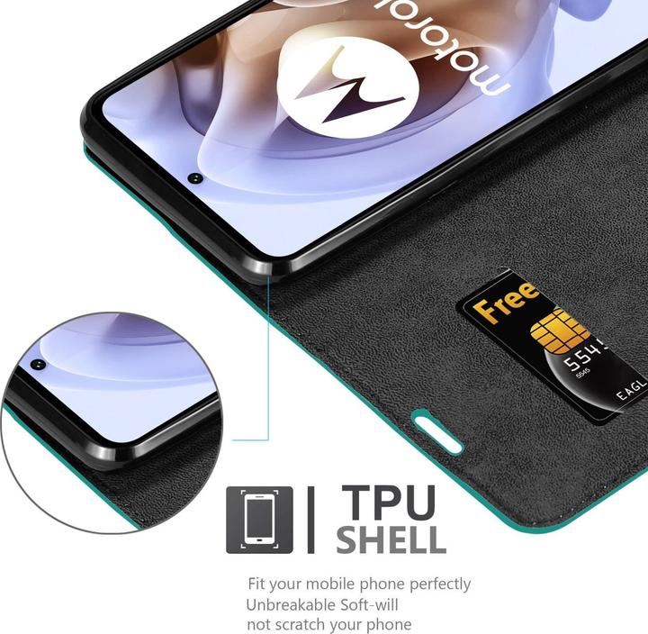 Produktbild Cadorabo Book Invis. Magnet Hülle (Motorola Moto G31, Motorola Moto G41)