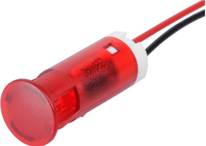 APEM LED-Signalleuchte 24V DC Fest Rot Drähte