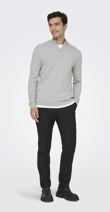 Produktbild Only & Sons Onsloui Reg 12 Mel Half Zip Knit Noos (XS)