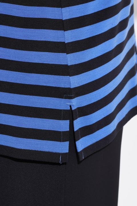 Actual product image Ulla Popken Striped V-Neck 3/4 Sleeve Top (62)
