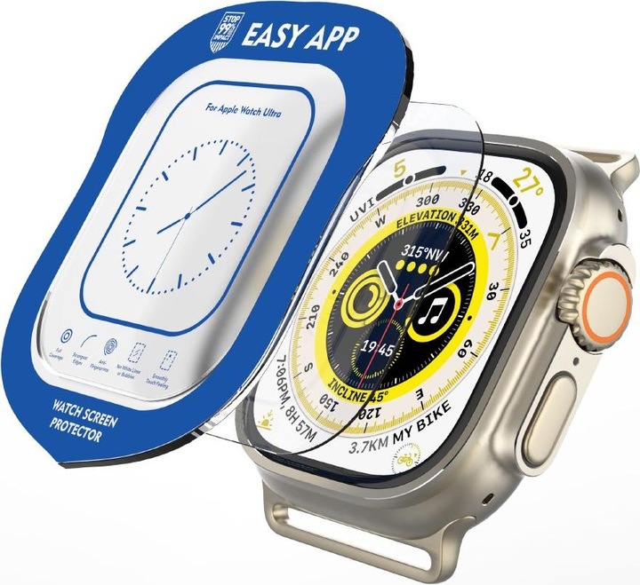 Lito Verre blindé avec outil d'installation Apple Watch Ultra 49mm