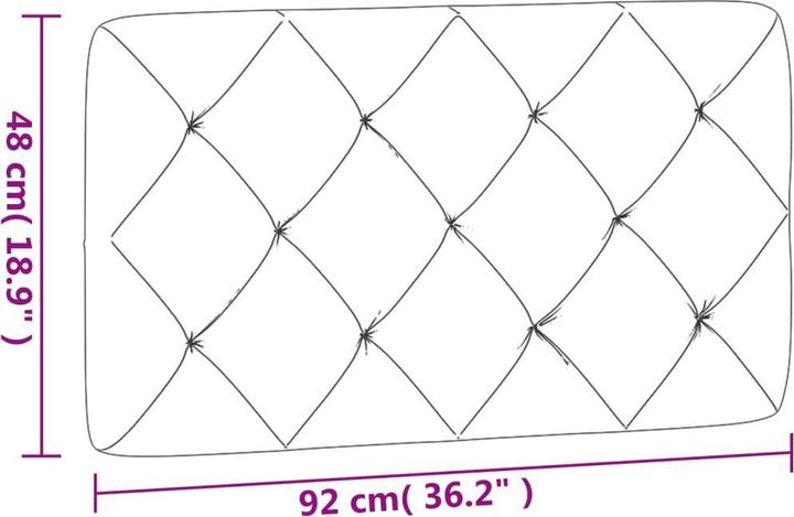 Image du produit vidaXL Kopfteil-Kissen (92 x 6 x 48 cm)
