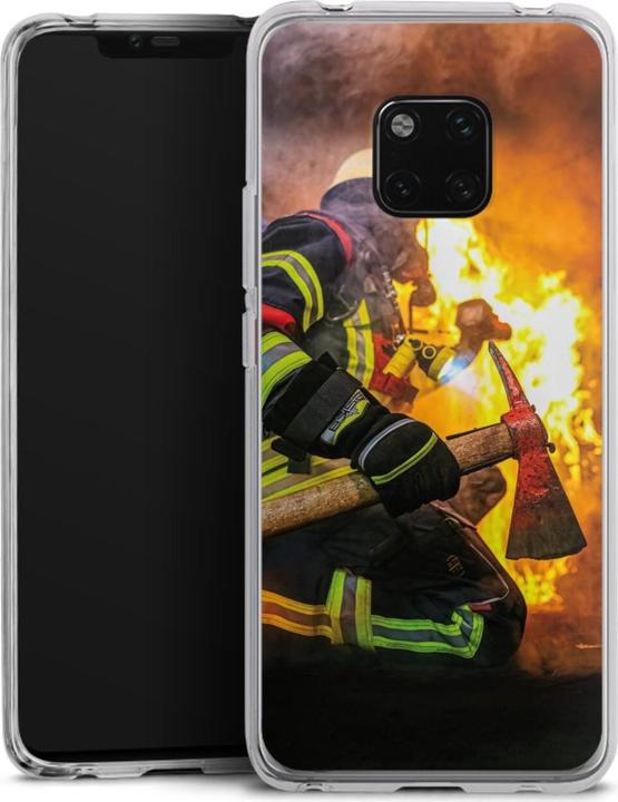 Produktbild DeinDesign Silikon Hülle für Huawei Mate 20 Pro Handyhülle Case Smartphone Schutzhülle Feuer Feuerwehr (Huawei Mate 20 Pro)