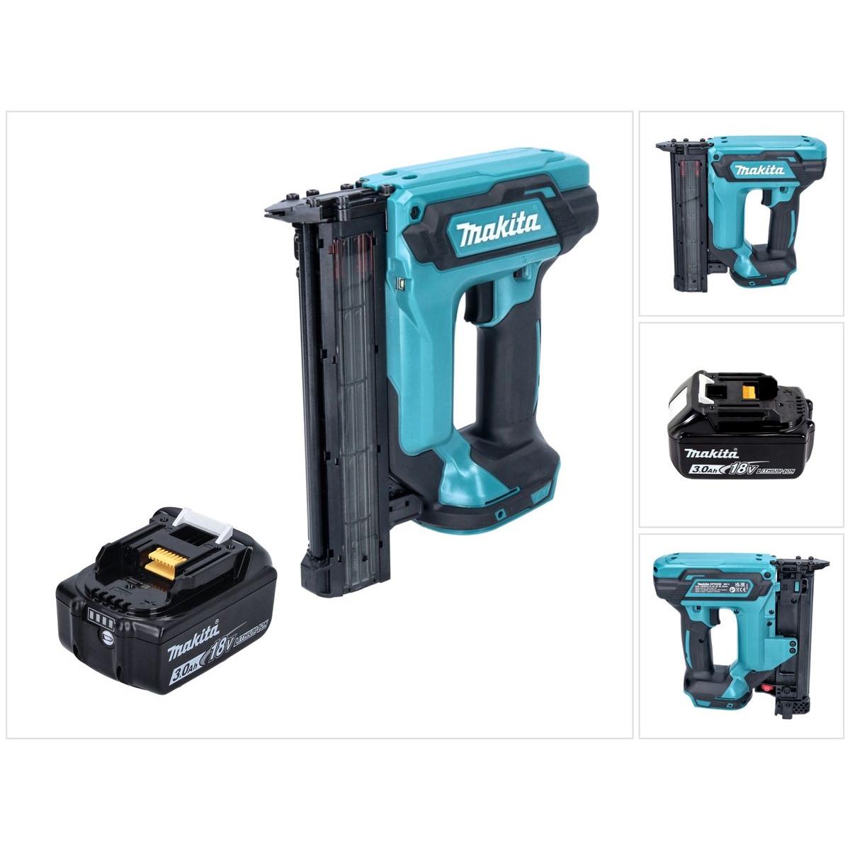 Makita, Tacker + Nagelpistole, DFN 350 F1 Akku Stauchkopfnagler 18 V 15 - 35 mm + 1x Akku 3,0 Ah - ohne Ladegerät