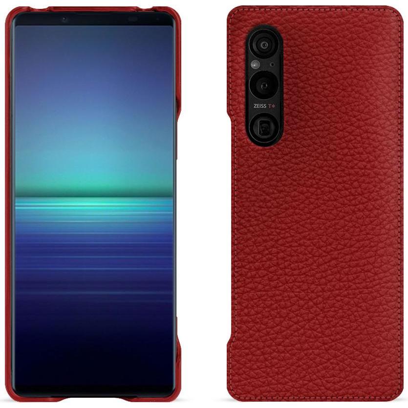 Noreve Lederschutzhülle (Sony Xperia 1 V), Smartphone Hülle, Rot