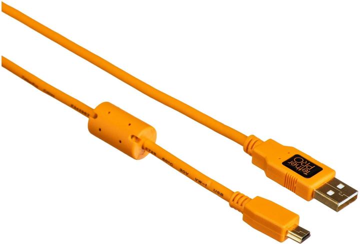 Image du produit Tether Tools TetherPro USB A 2.0 / Mini-USB 5-Pin 30 cm, Orange (0.30 m, USB 2.0)