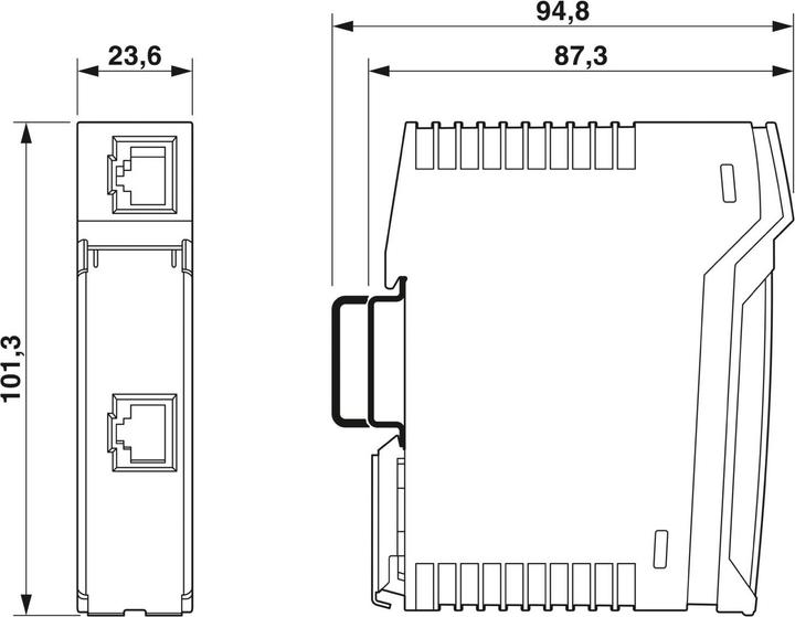 Produktbild Phoenix Contact Ethernet Patch Panel, x2 RJ45 Sockets