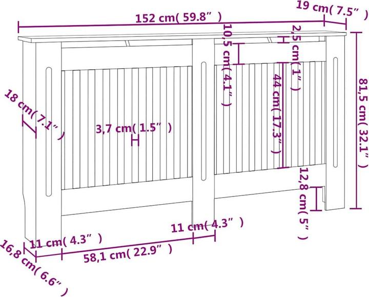 Image du produit vidaXL Heizkörperverkleidung