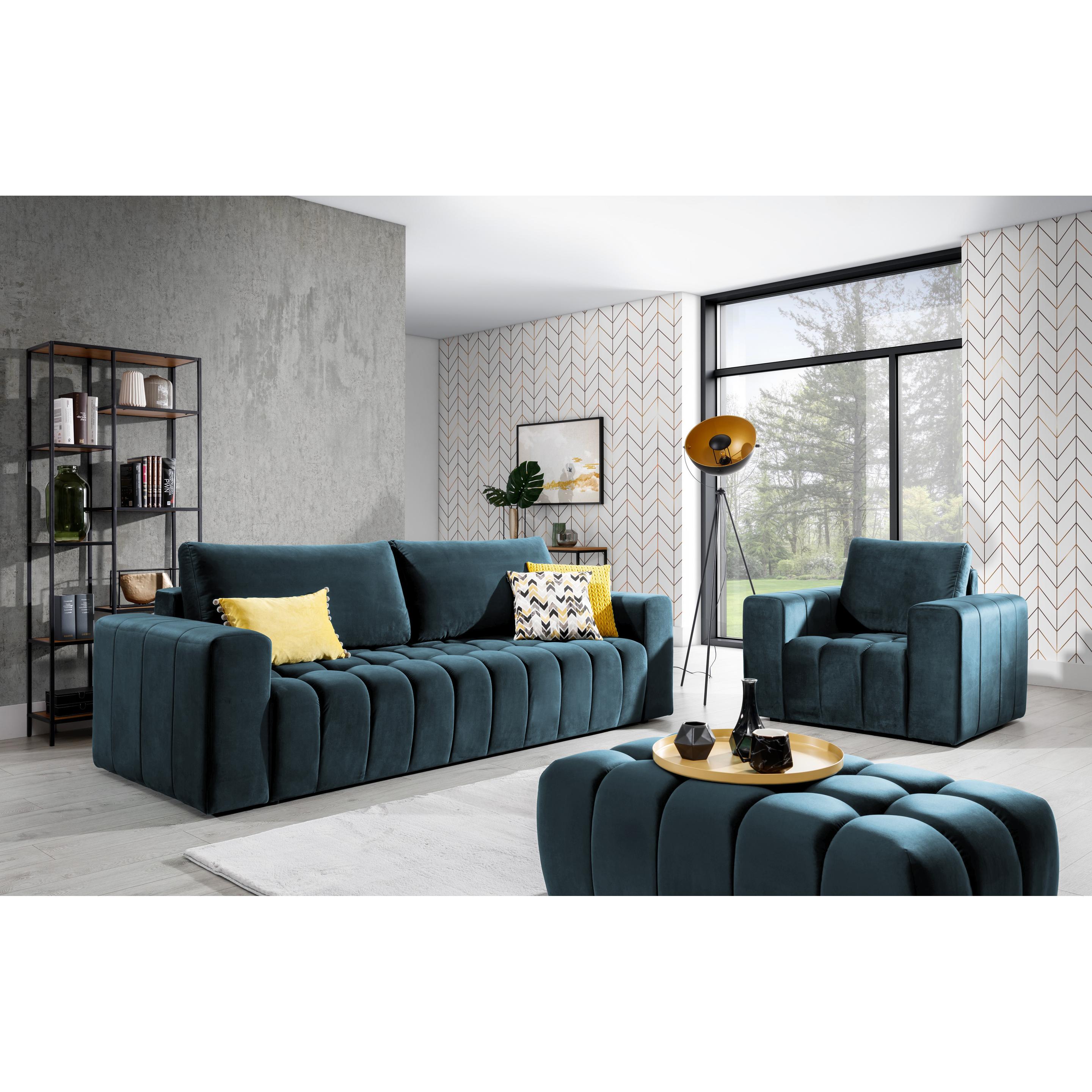 ELTAP, Sofa, Lazaro 3+1+Pouf (Polstergruppe, Bettsofa)