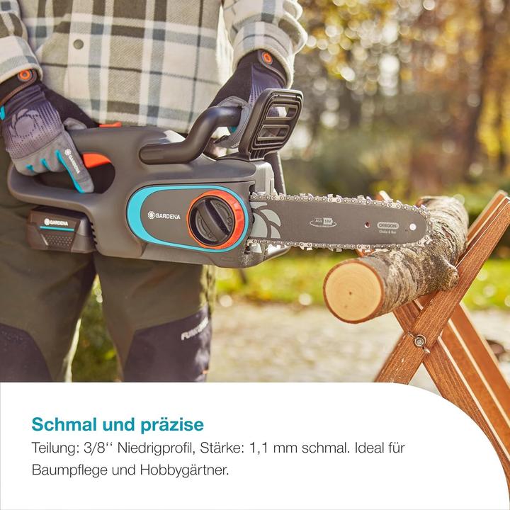 Image du produit Gardena Akku-Kettensäge PowerSaw 250/18V P4A Ready-T-U Set (Tronçonneuse à batterie)