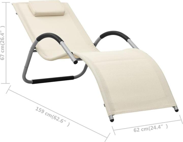 Actual product image vidaXL Sonnenliege (159 cm)