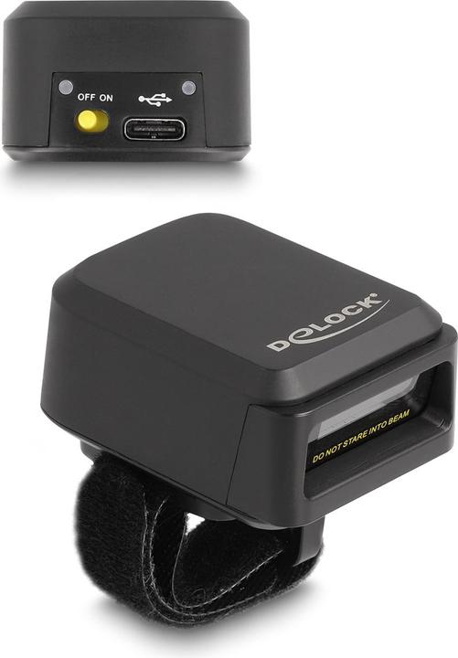 Produktbild Delock Ringbarcode Scanner 1D und 2D mit 2,4 GHz oder Blueto (1D-Barcodes, 2D-Barcodes)