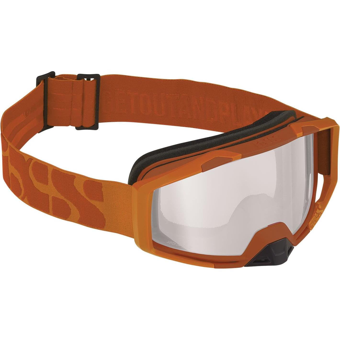 iXS, Unisex, Sportbrille, Goggle Trigger clear burnt orange LP (Burnt Orange, Clear), Orange