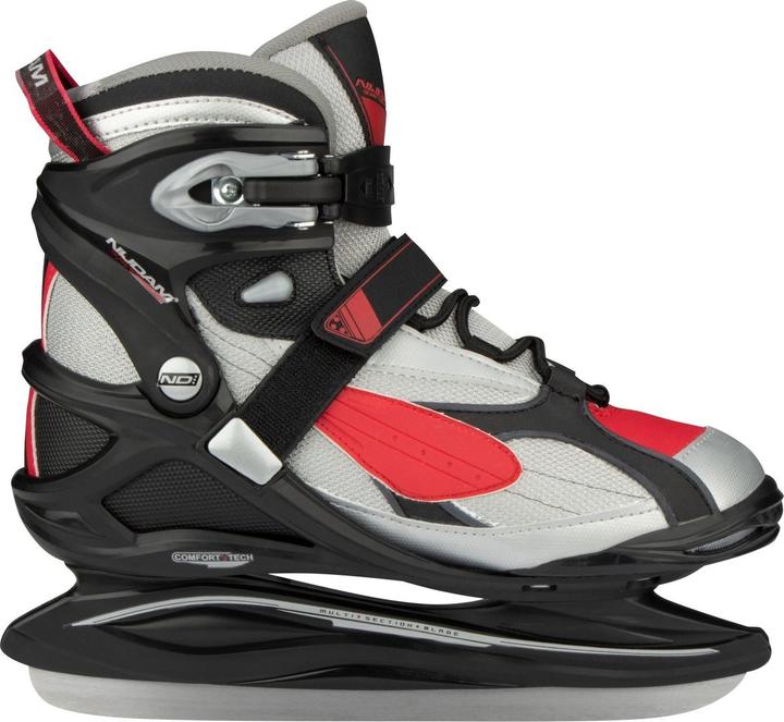 Nijdam IJshockeyschaats - Pro-Line - Semi-Softboot - Zwart/Grijs - Maat 37