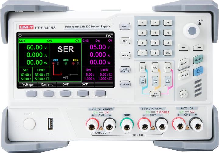 Uni-T Laboratoriumvoeding, UDP3305S, 4-kanaals, programmeerbaar, 328 W