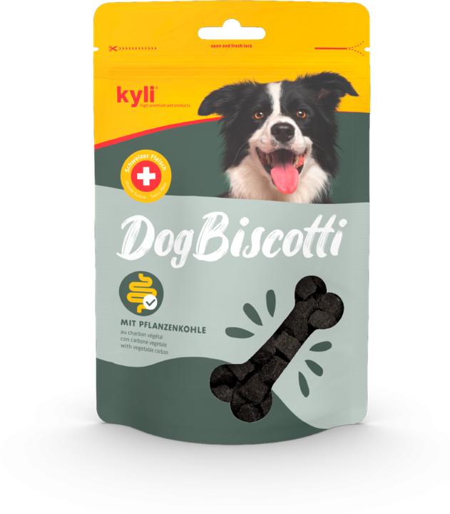 Produktbild Kyli DogBiscotti mit Pflanzenkohle (Senior, Adult, Welpe + Kitten, 1 Stk., 210 g)