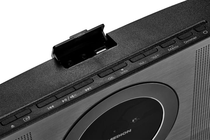 Produktbild Medion Stereoanlage P66348 Schwarz (CD Player, Bluetooth, 2x 10 W)