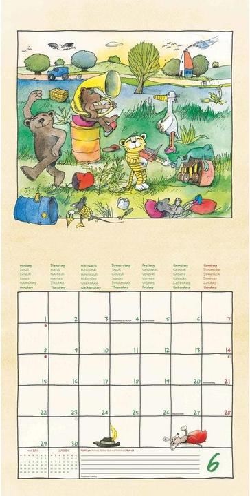 Actual product image Alpha Edition Janosch 2026 - Broschürenkalender 30x30 cm (30x60 geöffnet) - Kalender mit Platz für Notizen - (German)