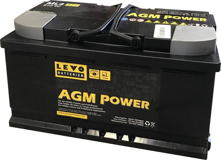 Produktbild Levo Batterie AGM 12V (12 V, 90 Ah)