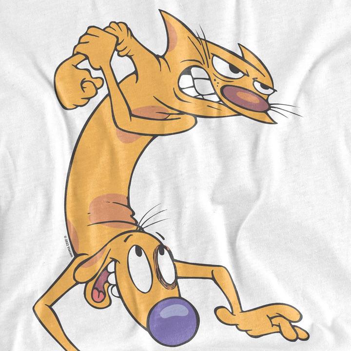 Actual product image CatDog Unisex Adult Ready To Fight T-Shirt (L)