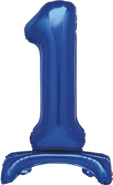 Image du produit Unique Ballon bleu debout Nombre 1 (1 x)