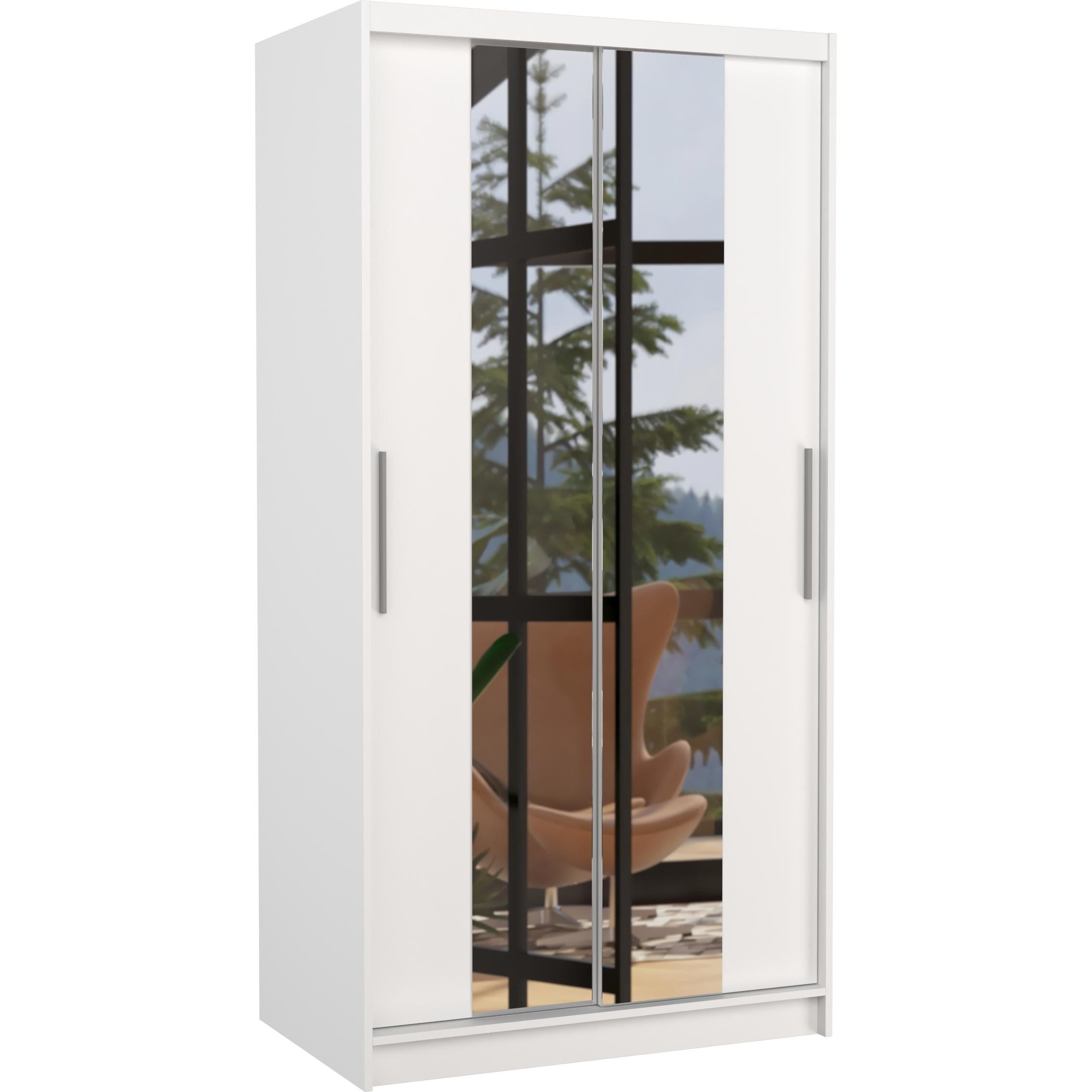 ADRK Furniture, Kleiderschrank, Verspiegelter Schiebeschrank DRAGONIS 100