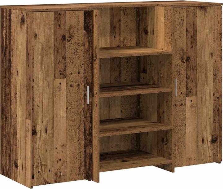 Image du produit vidaXL Comptoir d'accueil imitation vieux bois 135x50x103,5 cm Matériau dérivé du bois