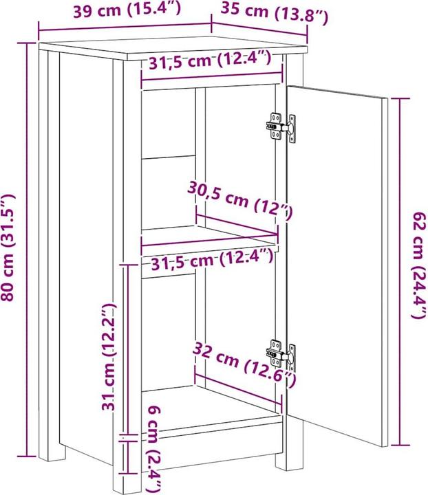 Image du produit VidaXL Becky (40 x 35 x 80 cm)
