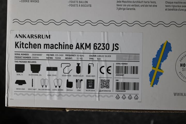 Immagine prodotto Ankarsrum Assistente Originale 6230 (1500 W, 7 l)