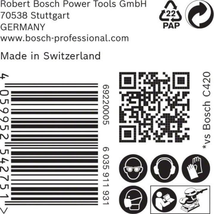 Produktbild Bosch Professional Zubehör EXPERT C470 Schleifpapier mit 8 Löchern für Schwingschleifer, 93 x 186 mm, G 80, 50-tlg. (80)