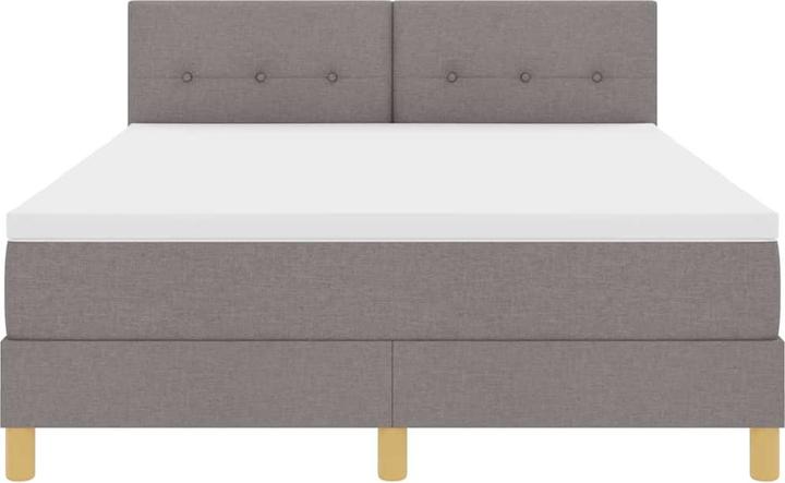Actual product image vidaXL Boxspringbett mit Matratze Taupe 140x200 cm Stoff (140 x 200 cm)
