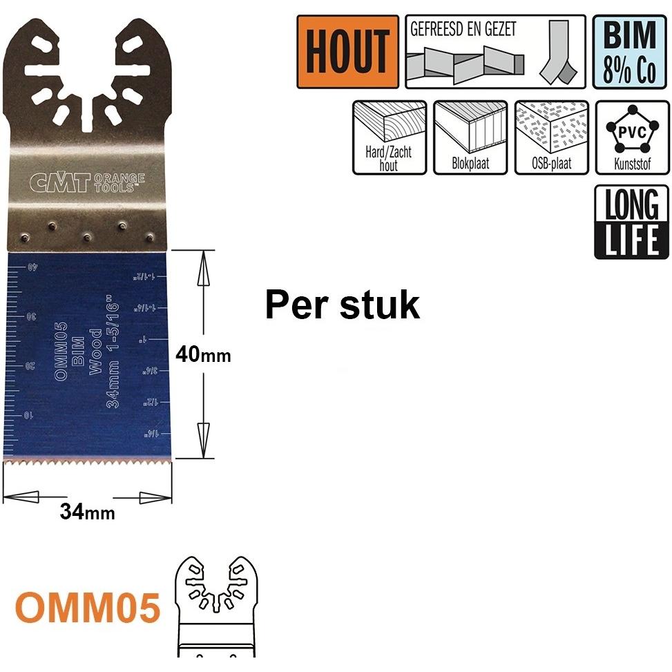 CMT, Lama, OMM05-x1 Multitool Sägeblatt für Holz 34 mm 1 Stück