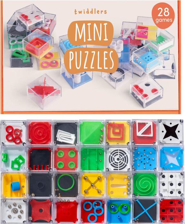 Image du produit The twiddlers 28 pièces de mini-puzzles, jeux de réflexion en cube