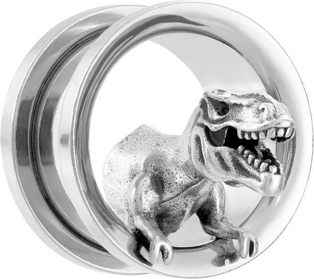 Immagine prodotto Star Piercing Tunnel di carne argento T-Rex (senza ottone, Acciaio chirurgico 316L)