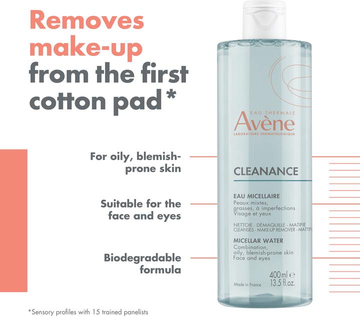 Actual product image Avène Cleanance Micellar Water (Micelle water, 400 ml)