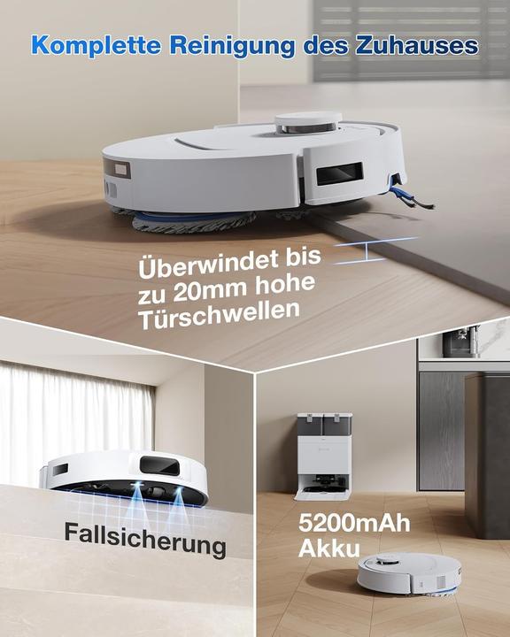 Produktbild Ecovacs Robotstvsuger Deebot T30C - White (20000 Pa, Wischpads (rotierend))
