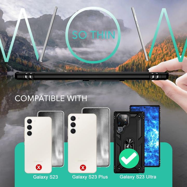 Produktbild Nalia Military-Style Ring Hülle (Samsung Galaxy S23 Ultra)