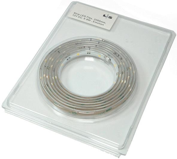 L&S LED Bänder Emotion Strip Flex 2x36 / 12 V (Kaltweiss, 1000 cm, Indoor)
